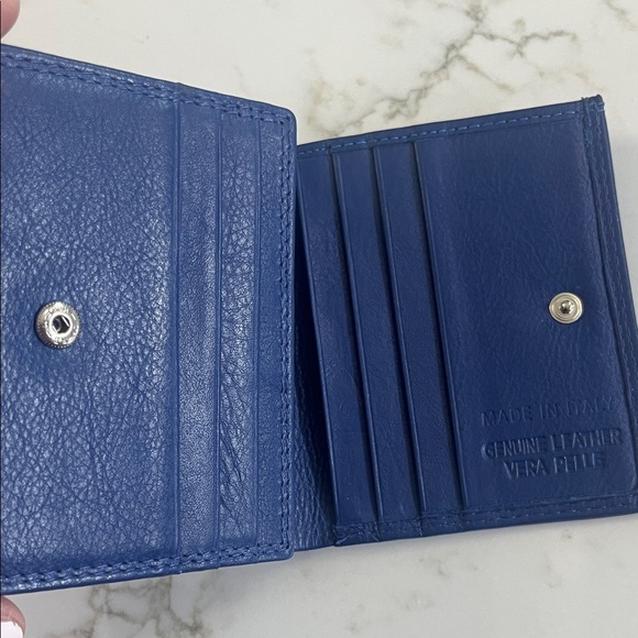 Vera Pelle Royal Blue Leather wallet - Picture 1 of 8